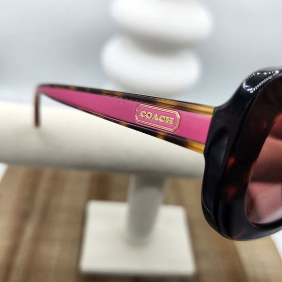 NEW! Coach Tortoise Shell w/ Violet Lense Sunglasses / Shades main image 7